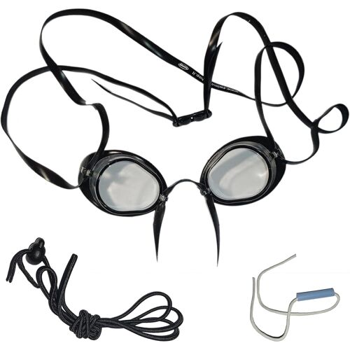 Kalanka-Lunettes De Natation De Type Suédois - Lunettes De Natation Avec Bord En Caoutchouc Anti-Buée Et Caoutchoutées - Protection Uv - Modèle Suédois Pour Nageurs Professionnels - Transparent