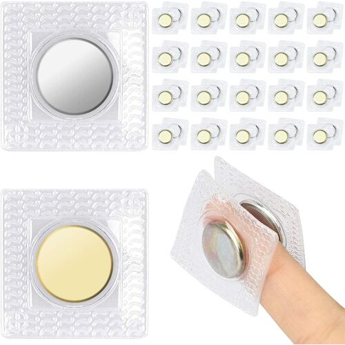 KALANKA-20 Paires Aimant a Coudre,Bouton Pression Magnétique a Coudre,Fermoir Magnétique Bouton Cachée Invisibles en PVC pour Sac à Main,Vêtements,Bricolage(15 mm)