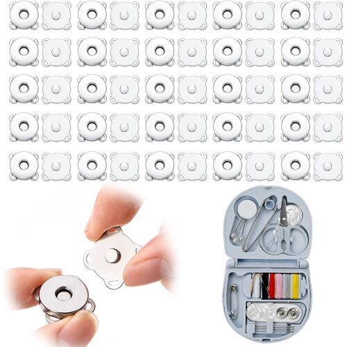 Kalanka-25 Pièces Bouton Pression Aimanté Métal Fermoirs Magnétique Boutons Boutons Magnétiques En Métal De 15 Mm Fermoir Magnétique Pour Sac Fermoir Sac À Main Pour Bricolage, Sacs À Main,Vêtements,