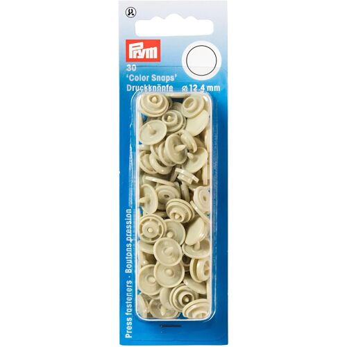 Kalanka-393123 Boutons Pression Sans Couture « Color Snaps », Rond, 12,4mm, Beige