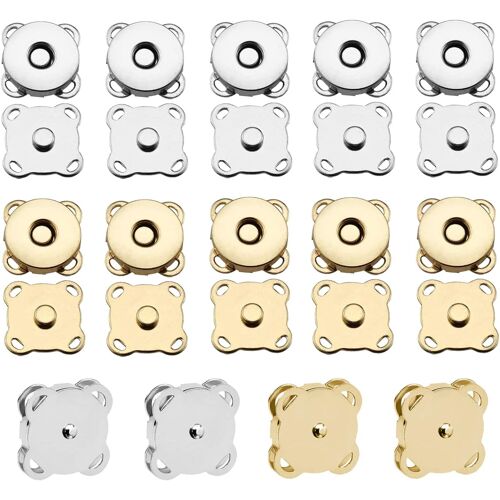 KALANKA-24 pièces Bouton Magnétique Métalbouton Aimanté Couture Diy Utilisé Pour Portefeuille Sacs à Main VêTements Sac à Dos Artisanat Accessoires