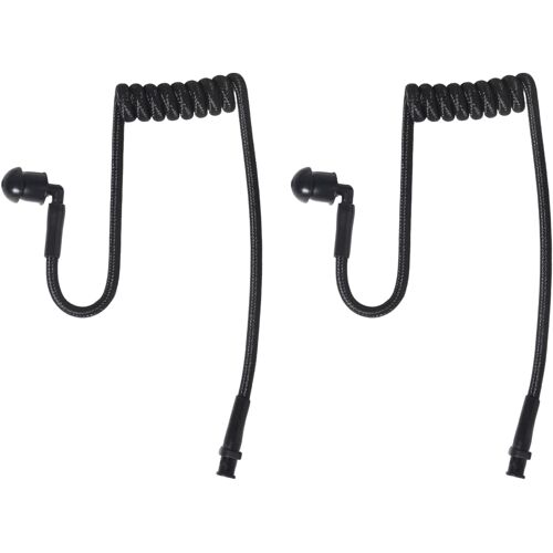 KALANKA-Lot de 2 tubes acoustiques de rechange en nylon pour oreillette radio bidirectionnelle Motorola Kenwood Baofeng Talkie Walkie Casque de surveillance (Noir)