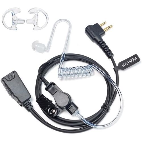 KALANKA-Écouteur Compatible pour Motorola DP1400 CP040 GP300 GP88 Radio Talkie-walkie Oreillette avec Micro et PTT pour Garde du Corps de sécurité (Tube Transparent, 1)