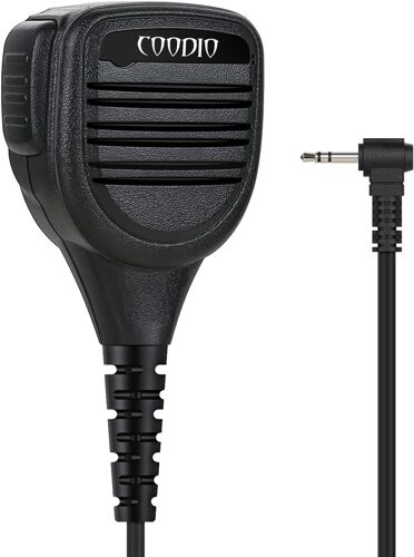 KALANKA-Micro Haut-Parleur Déporté 1-Pin Supérieur [IP54 Imperméable] Microphone [3,5mm Prise écouteur] pour Motorola TLKR Talkie Walkie Radio