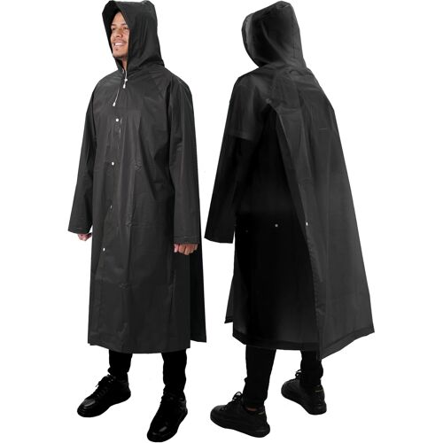 Kalanka-Lot De 2 Poncho Pluie Imperméable Unisexe Pour Adultes, Cape De Pluie Longue Réutilisable Avec Capuche Et Extension Du Dos Pour Homme Et Femme Randonnée, Velo, Camping, Taille Unique