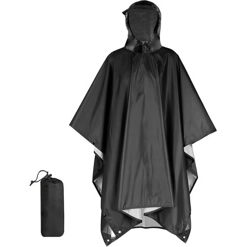 Kalanka-Poncho Pluie Imperméable Avec Sac De Rangement, 3 En 1 Cape De Pluie Pour Tapis De Camping, Ombre De Camping, Réutilisable Poncho Pluie Homme Femme Pour Camping Randonnée Vélo Pêche Voyage,No