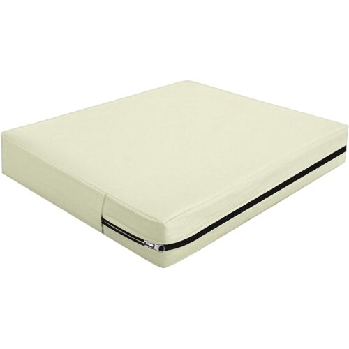 Kalanka-Housse Coussin Exterieur Impermeable, Housse Siège Canapé Protection Complète Avec Fermeture Éclair, Amovibles Housse Assise Salon De Jardin Terrasse Caravane (Beige,65×65×10cm)