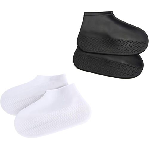 Kalanka-Lot De 4 Couvre-Chaussures En Silicone Réutilisables, Antidérapants, Imperméables, Unisexes, Semi-Translucides, Pour Les Jours De Pluie, La Plage, Les Routes Boueuses