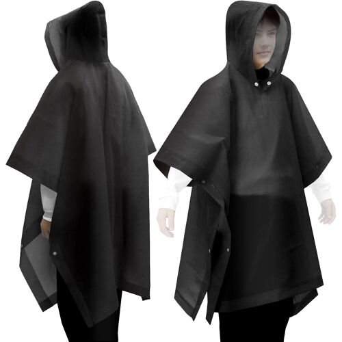 Kalanka-Poncho De Pluie Imperméable Pour Enfants Garçons Filles, Lot De 2 Capes De Pluie Léger En Peva Avec Capuche À Boutons-Pression Pour Taille Enfants 100-150 Cm
