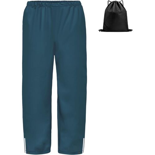Kalanka-Pantalon De Pluie Enfant, Pantalon Imperméable Et Réfléchissant Avec Poches, Surpantalon Randonnée Extérieur Léger Mixte, Vêtements Imperméables Garçon Fille, Salopette Pluie Coupe-Vent