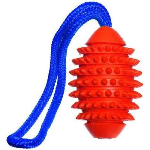 Kalanka-Ruffus Jouet En Caoutchouc Pour Chien, Ballon De Football Aquatique, Jouet Flottant Pour Chien, Orange/Bleu , 34x7x7 Cm
