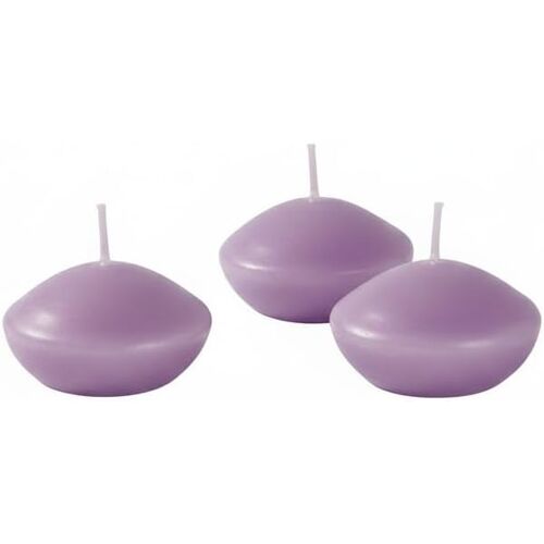 KALANKA-Bougies flottantes diamètre 4,5 cm hauteur 2,7 cm - 20 pièces - Couleur pourpre poudre -