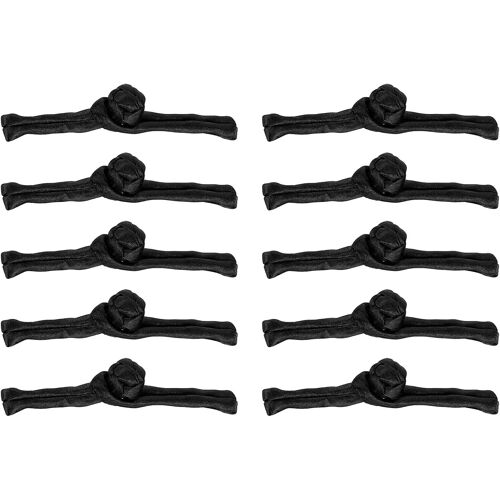Kalanka-Boutons De Fermeture À N?Uds Chinois, 10 Paires De Boutons De Couture Pour Diy Cheongsam Tang Suit Manteaux Costumes De Mariée Tenue (Noir)