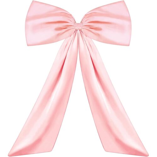 KALANKA-Décoration N?ud Géant, 85 x 60 cm Grand N?ud Satin pour Mariage, Anniversaire, Fête, Baby Shower, Festival et Décoration d'Intérieur (Rose)