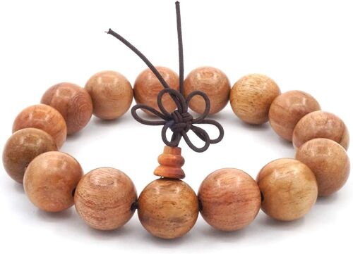 Kalanka-Bracelet Tibétain En Mala Bouddha Bouddha Méditation 15mm Grand Collier En Bois Naturel Perle Home