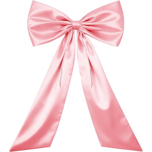 KALANKA-Grande Boucle Cadeau 58×100 Cm avec Pastilles Adhésives, N?ud Géant Rose pour Décoration, Cadeaux, Fêtes et Murs, N?ud Cadeau Grand Format Idéal pour Mariage, Noël et Événements