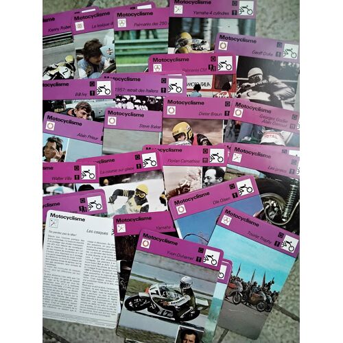 Lot Fiches Sports Motocyclisme (Editions Rencontre 1976-1980)