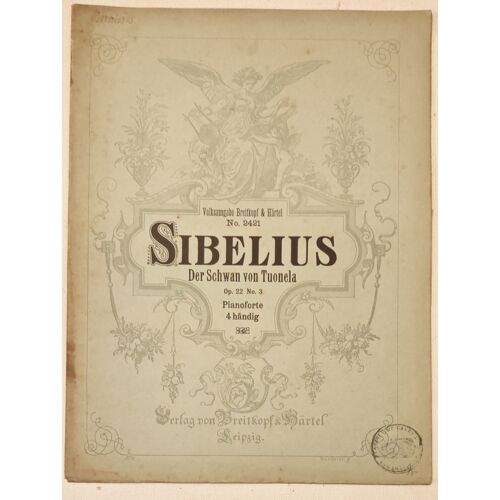 Partition Piano 4 Mains, Der Schwan Von Tuonela, Op. 22 N°.3, Jean Sibelius, Breitkopf & Härtel