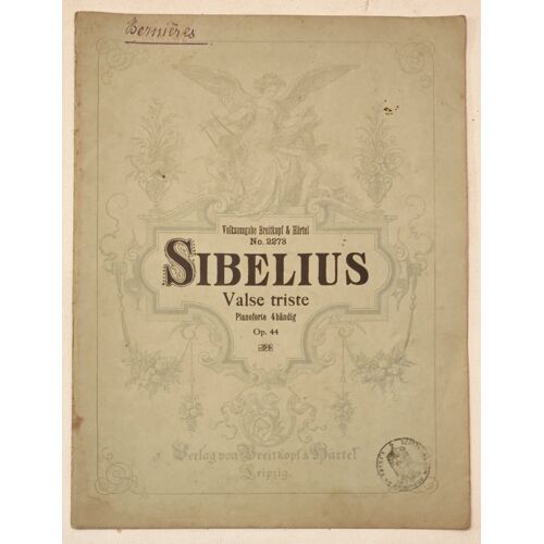 Partition Piano 4 Mains, Valse Triste, Op. 44, Jean Sibelius, Breitkopf & Härtel