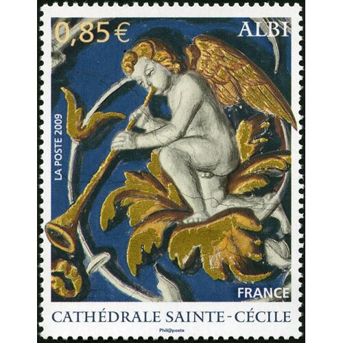 France 2009, Très Beau Timbre Neuf** Luxe Yvert 4336, Cathédrale Sainte Cécile D'albi, L'ange Musicien.
