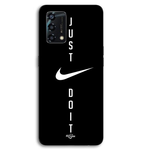 Coque Pour Oppo A95 Nike logo Just do it fond noir Maniacase