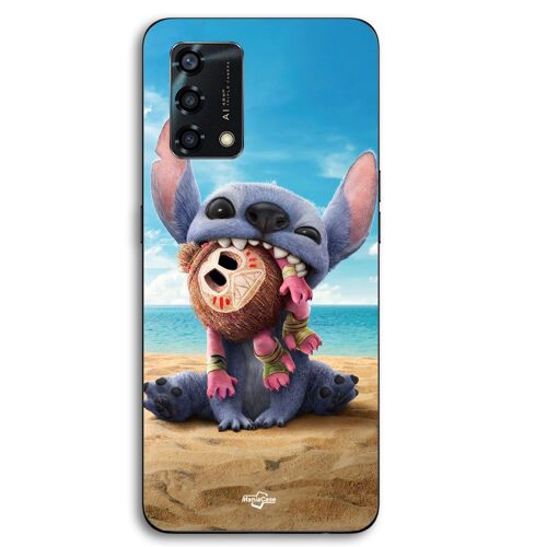 Coque Pour Oppo A95 Stitch et Moana Kakamora Maniacase