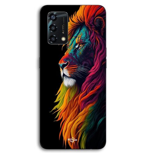 Coque Pour Oppo A95 Lion Majestueux Coloré Maniacase