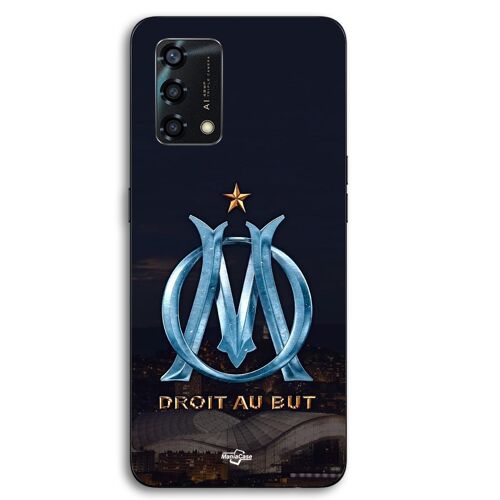 Coque Pour Oppo A95 OM logo bleu et dorée stade Maniacase