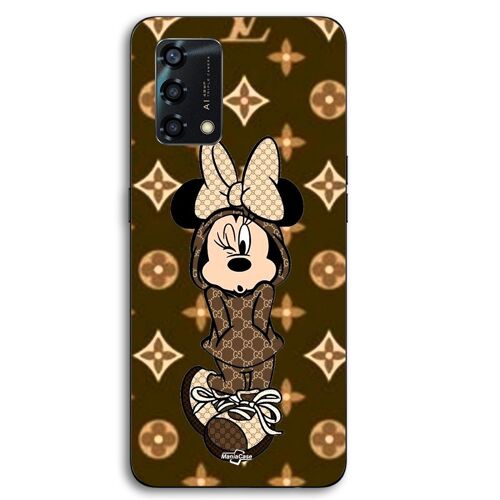 Coque Pour Oppo A95 Minnie Disney LV marron Manoacase