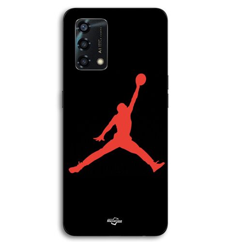 Coque Pour Oppo A95 Jordan logo 23 nike basketball couleur rouge Manacase