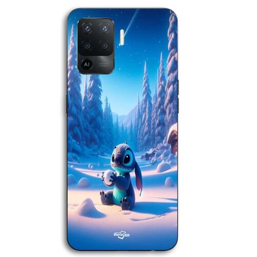 Coque Pour Oppo A94 Stitch mignon neige étoilée 3D Maniacase