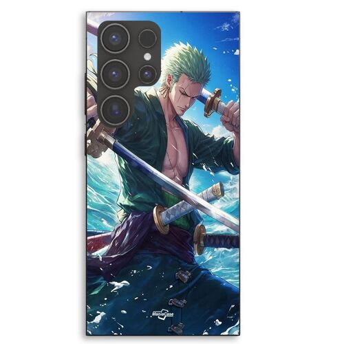 Coque Pour Samsung Galaxy S23 Ultra One Piece Roronoa Zoro epée manga anime Maniacase