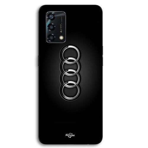 Coque Pour Oppo A95 Logo de voiture Audi front noir Maniacase