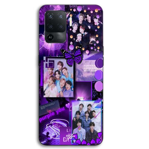 Coque Pour Oppo A94 BTS concept violet Maniacase