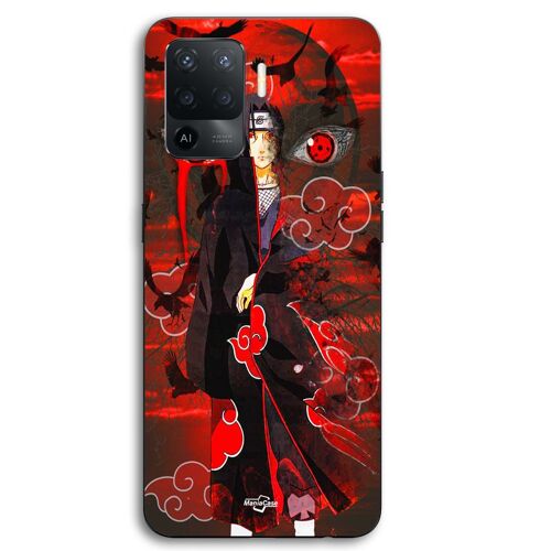 Coque Pour Oppo A94 Demon Slayer Kimetsu no Yaiba Itachi Uchiha front rouge Maniacase