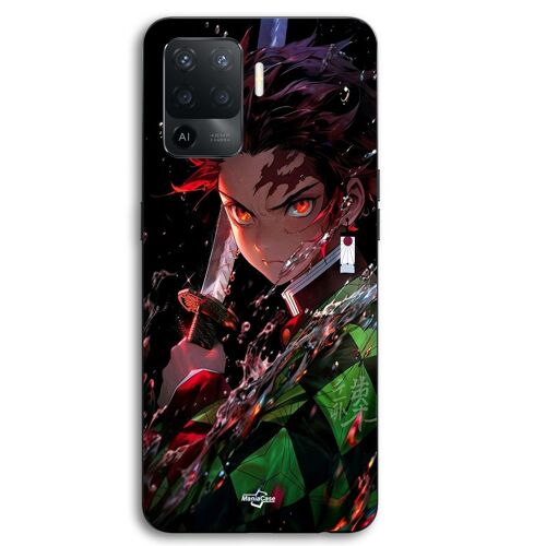 Coque Pour Oppo A94 Demon Slayer Tanjiro Kamado énervé manga anime Maniacase