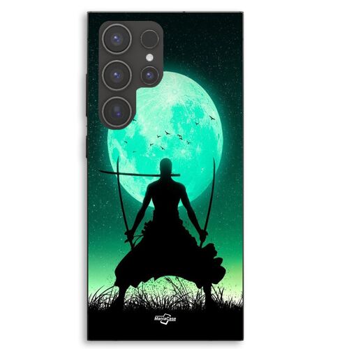 Coque Pour Samsung Galaxy S23 Ultra Roronoa Zoro triple épée pleine lune Maniacase