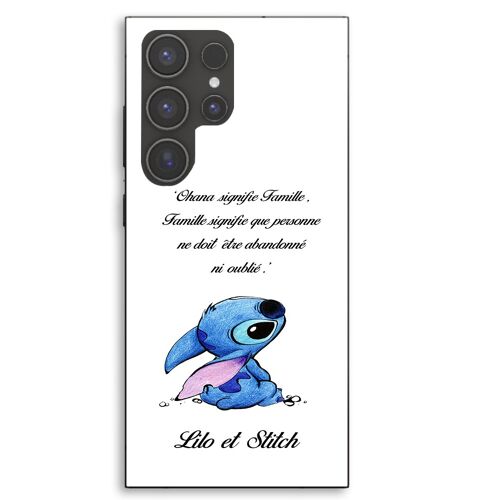 Coque Pour Samsung Galaxy S23 Ultra Stitch Lilo famille blanc Maniacase