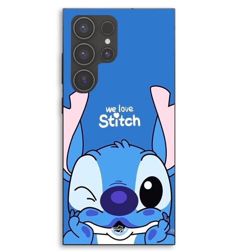 Coque Pour Samsung Galaxy S23 Ultra Stitch Cute Ohana Stitch bleu front bleu Maniacase