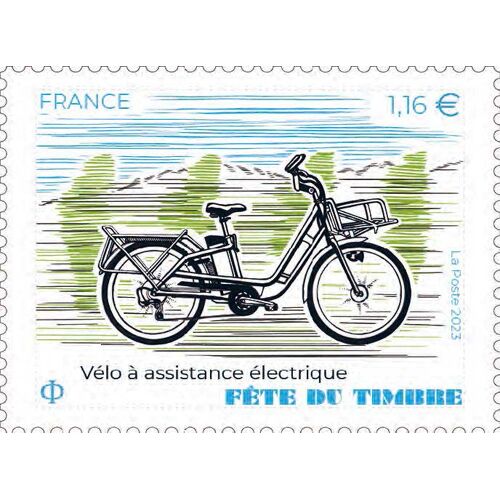 France 2023, Très Beau Timbre Neuf** Luxe Yvert 5658 Fête Du Timbre, Vélo À Assistance Électrique.