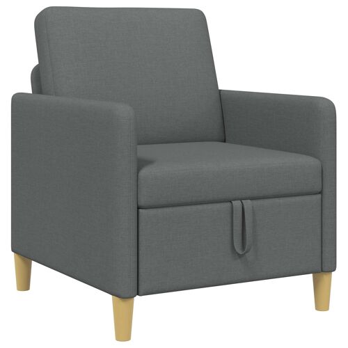 vidaXL Sofa avec rangement Gris foncé 72 x 78 x 87 cm Polyester