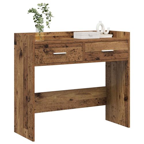 vidaXL Table console Bois ancien 90 x 35 x 80 cm Bois d'ingénierie