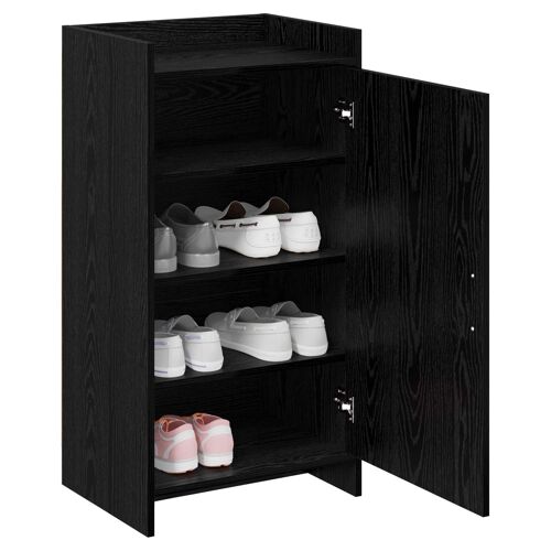 vidaXL Cabinet à chaussures avec stockage Chêne noir 48 x 36 x 92 cm