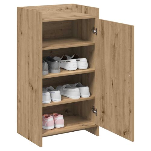 vidaXL Cabinet à chaussures avec porte Chêne artisanal 48 x 36 x 92 cm