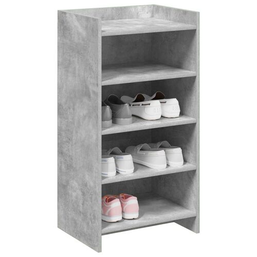vidaXL Cabinet à chaussures avec stockage Gris béton 48 x 36 x 92 cm