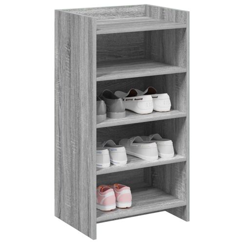 vidaXL Cabinet à chaussures avec stockage Sonoma gris 48 x 36 x 92 cm
