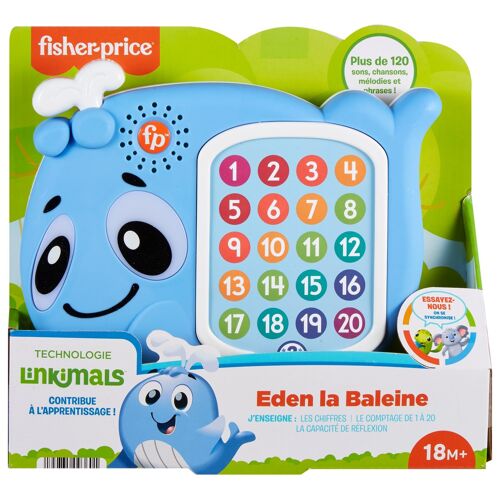Fisher-Price - Linkimals Eden la Baleine - Jouet d'éveil - 3 mois et +