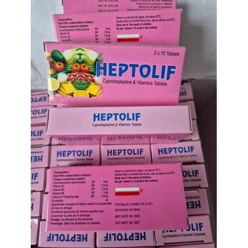 Heptolif Comprimé Stimulant De L'Appétit Et Complément Pour La Prise De Masse Corporelle [ Lot De 3 Boîtes ] 