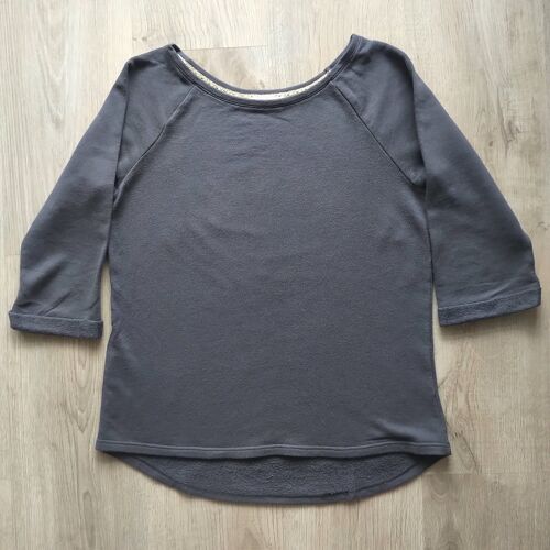 Top Manches 3/4 Gris Bleu Promod Taille 1