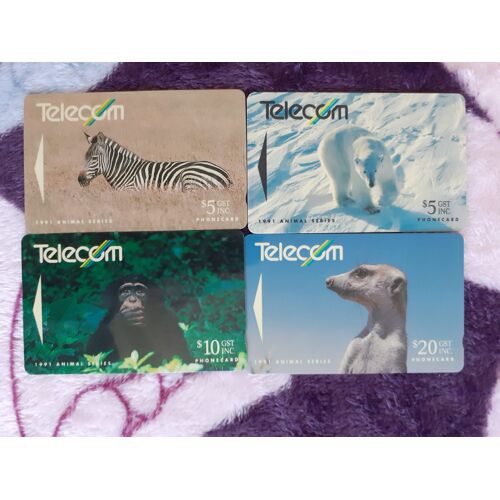 Télécartes Nouvelle-Zélande 1991 Animal Issue